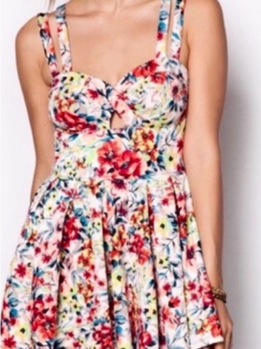 Material Girl Floral Midi Romper in Multi-Color